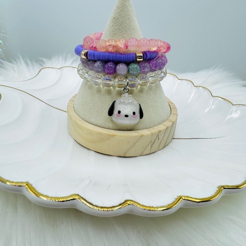 Pochacco beaded Arm Candy  Bracelet